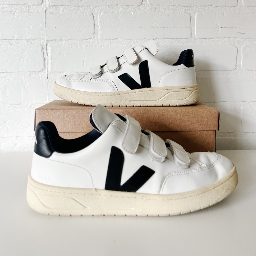 Veja V-12 V-Lock 3 Strap Sneakers, Womens Size 8, Size 39